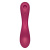 Satisfyer Curvy Trinity 1 - Вакуумный стимулятор + вибратор точки G, 17.5х3.9 см (красный)